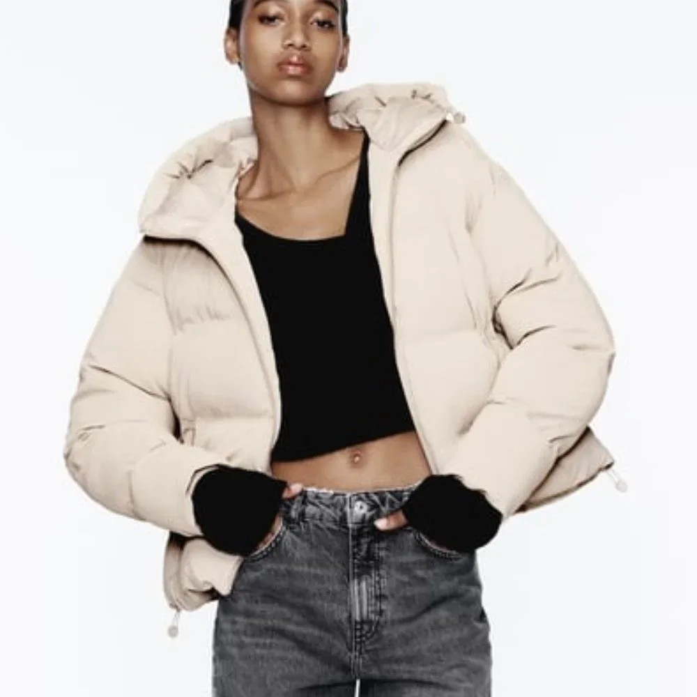 NWT ZARA RUBBERIZED PUFFER ANORAK XXL 3046